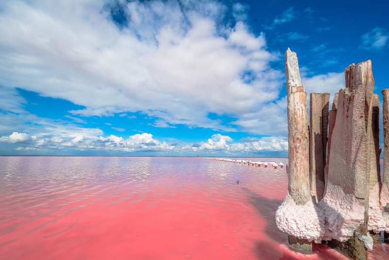 Соленое озеро Сасык-Сиваш в Евпатории